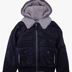 Faux Leather/Sherpa Lined Jacket